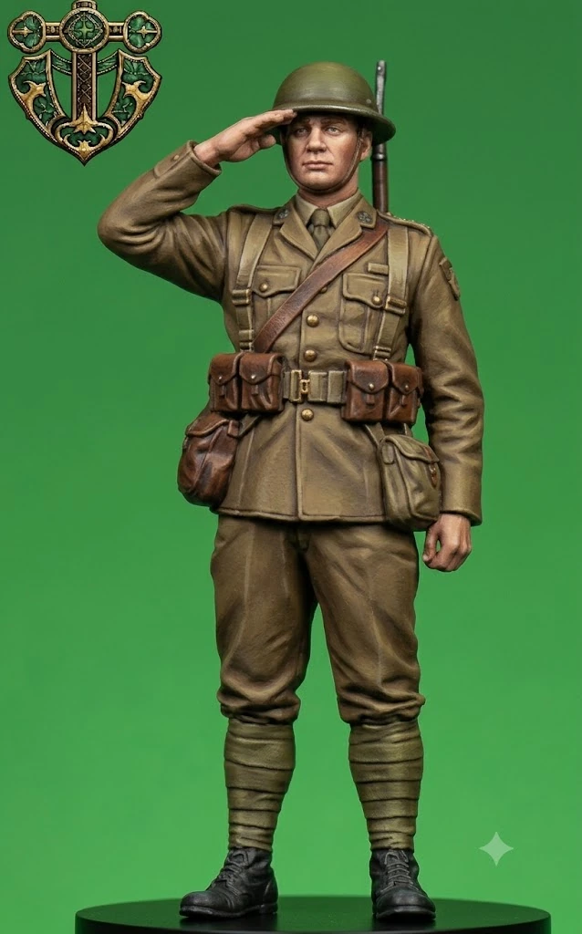 View 2 of WW1 British Infantryman Salute