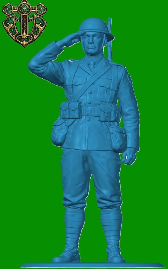 View 3 of WW1 British Infantryman Salute