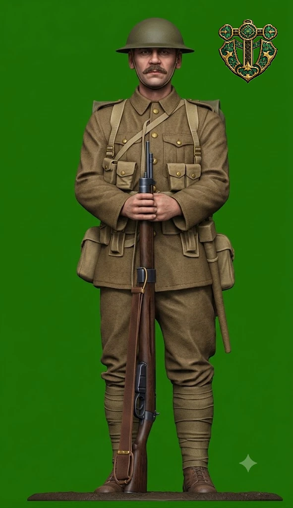 View 2 of WW1 British Infantry Soldier 6