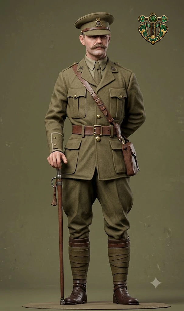 View 2 of WW1 British Army Officer