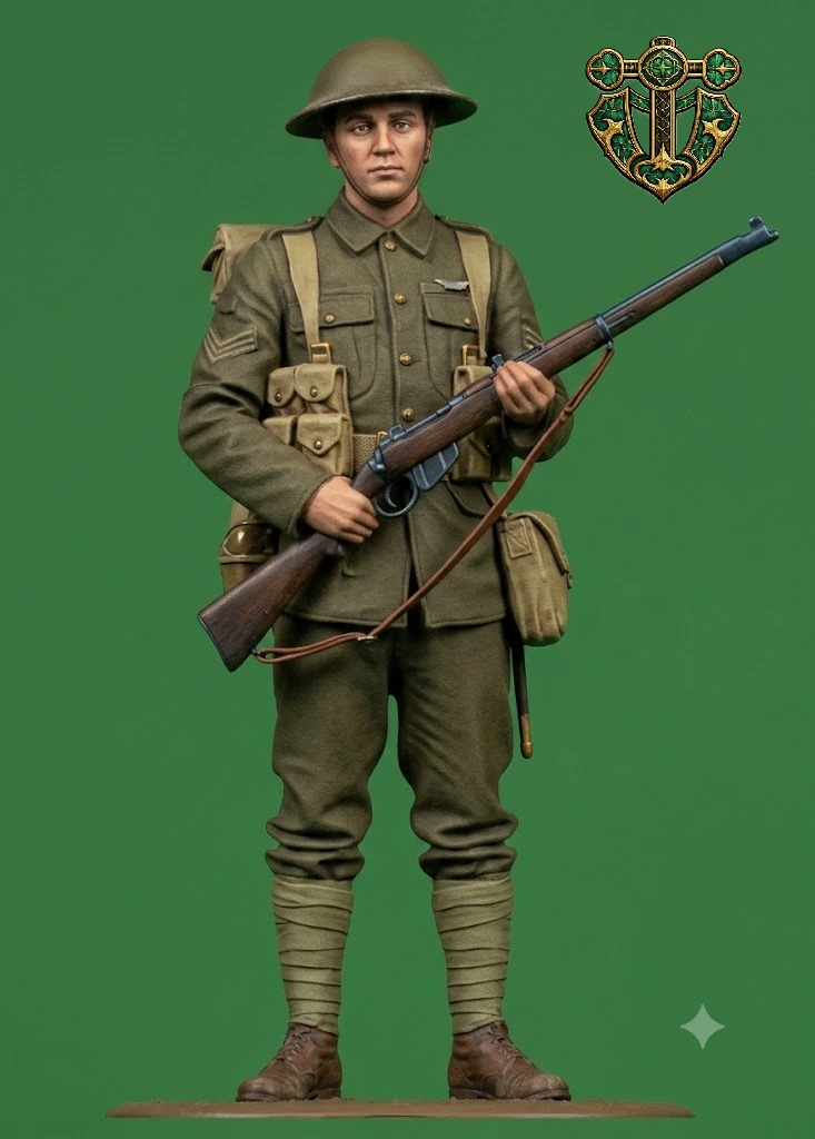 View 2 of WW1 British Infantry Soldier