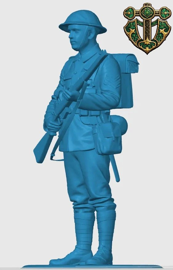 View 3 of WW1 British Infantry Soldier