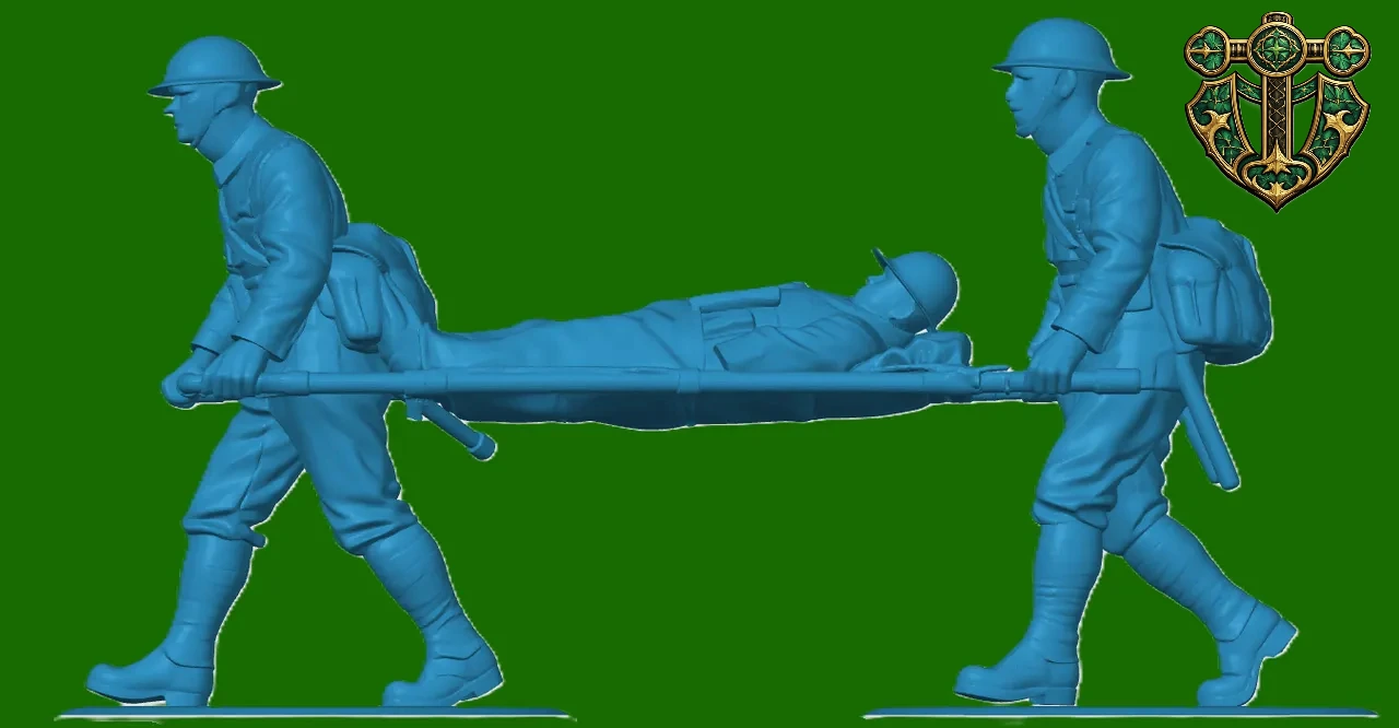 View 3 of WW1 British Medic Stretcher Crew