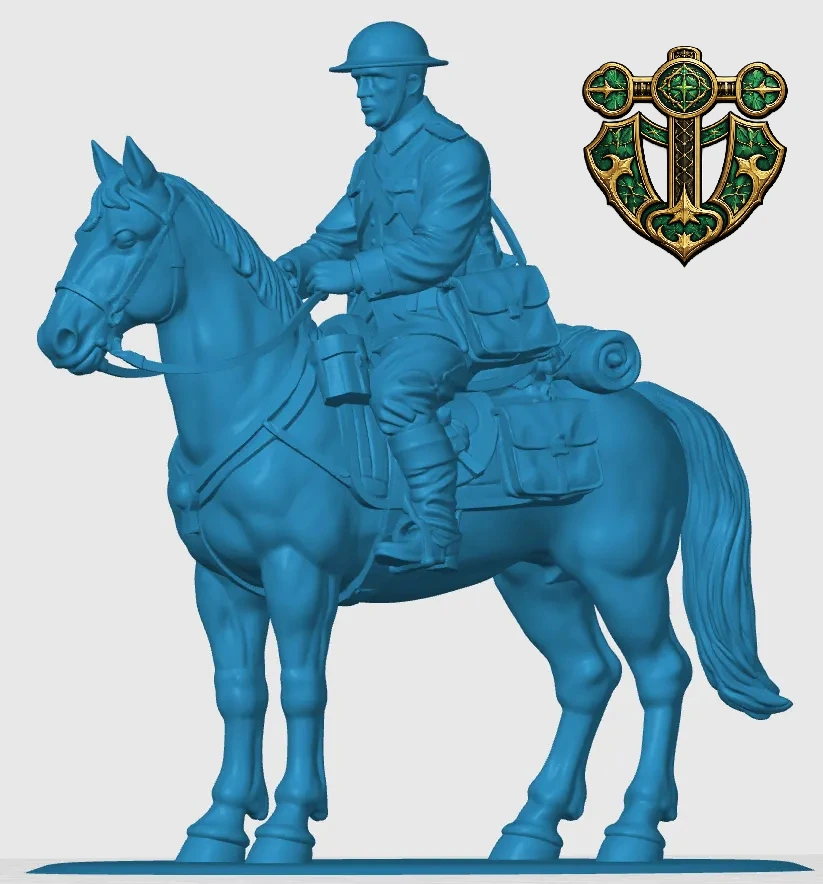 View 5 of WW1 British Courier on Horseback