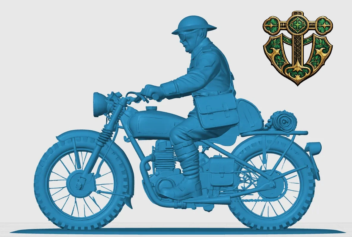 View 4 of WW1 British Courier on Motorbike