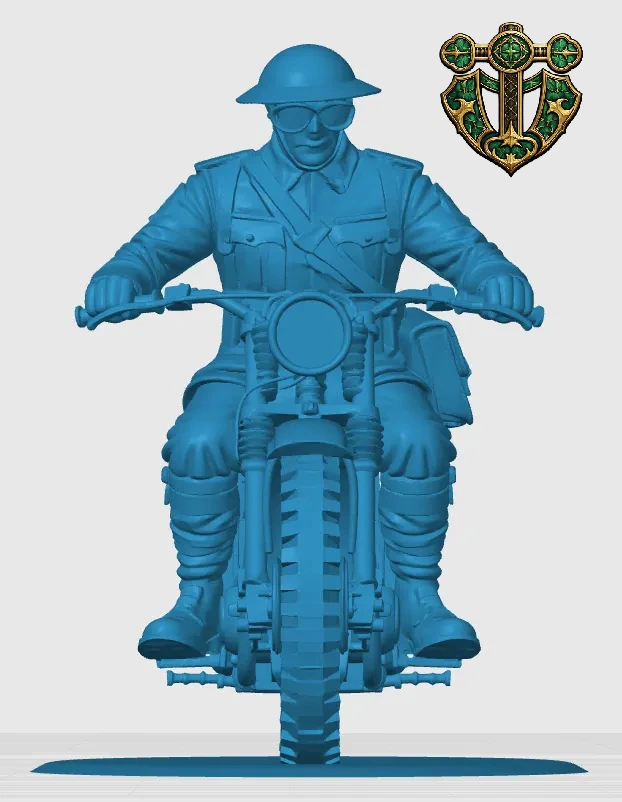 View 5 of WW1 British Courier on Motorbike