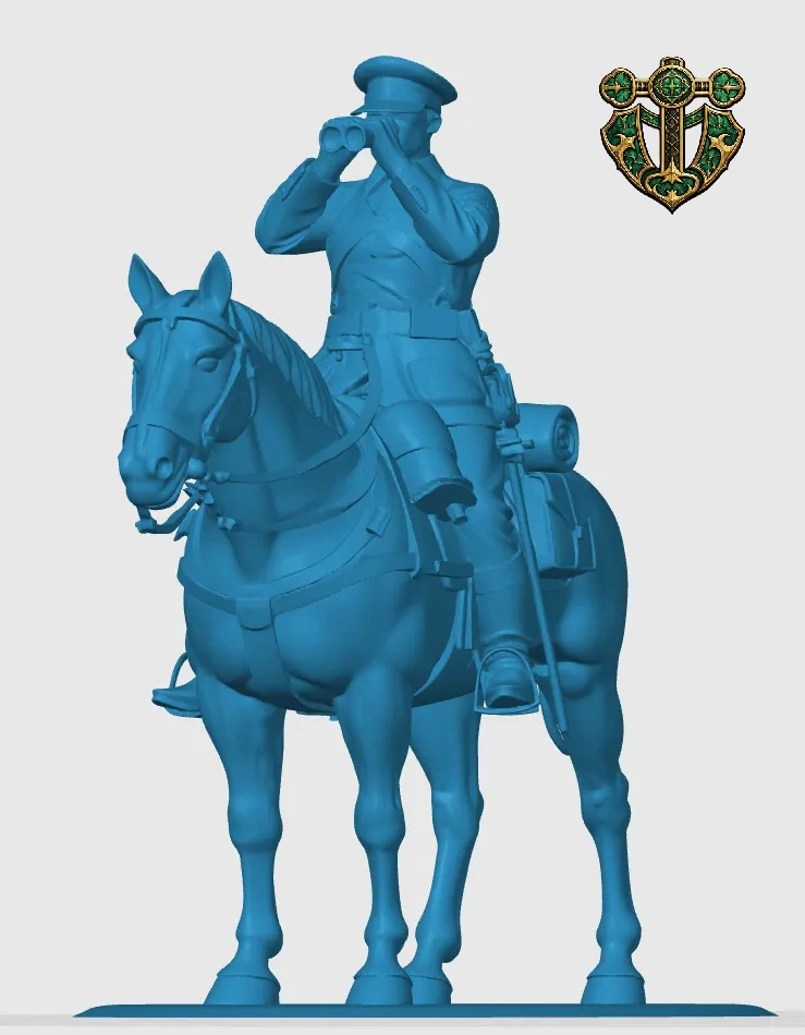 View 3 of WW1 British Mounted Cavalry Officer