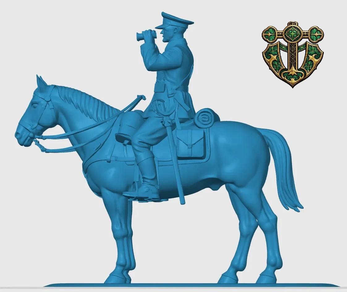 View 4 of WW1 British Mounted Cavalry Officer
