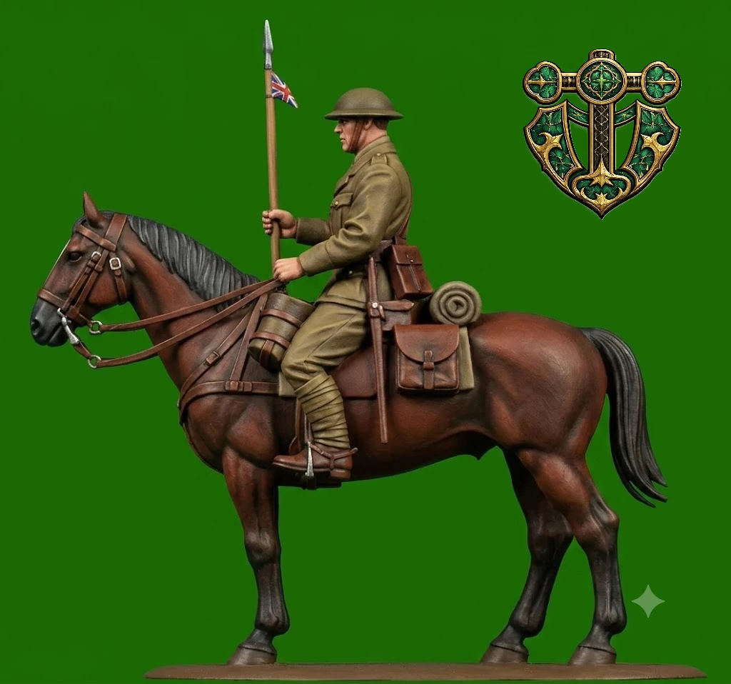 View 2 of WW1 British Mounted Cavalryman