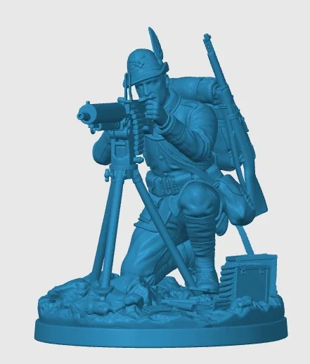 Vista 3 de WWI Italian Machine Gunner