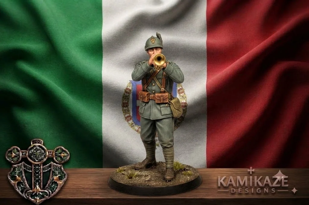 WWI Italian Alpino Trumpeter