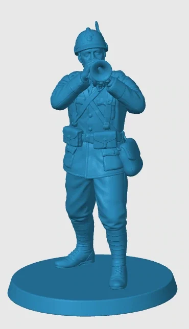 View 3 of WWI Italian Alpino Trumpeter