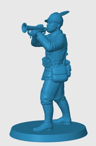 View 4 of WWI Italian Alpino Trumpeter