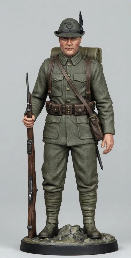 View 2 of WWI Italian Alpino Soldier