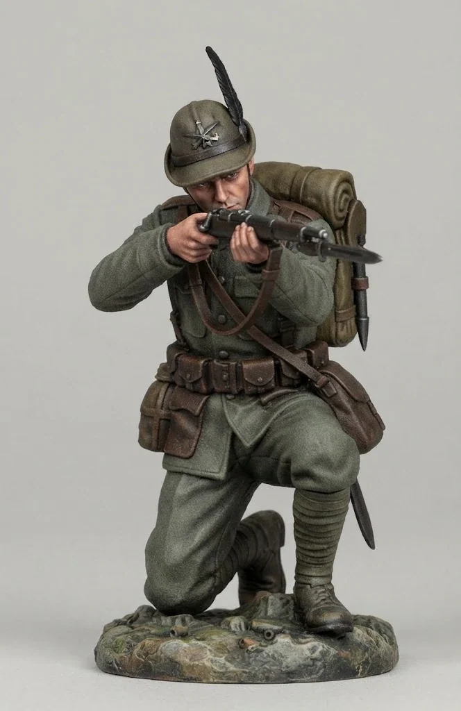 View 2 of WWI Italian Alpino Soldier