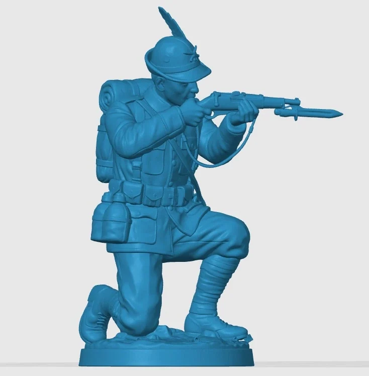 View 3 of WWI Italian Alpino Soldier
