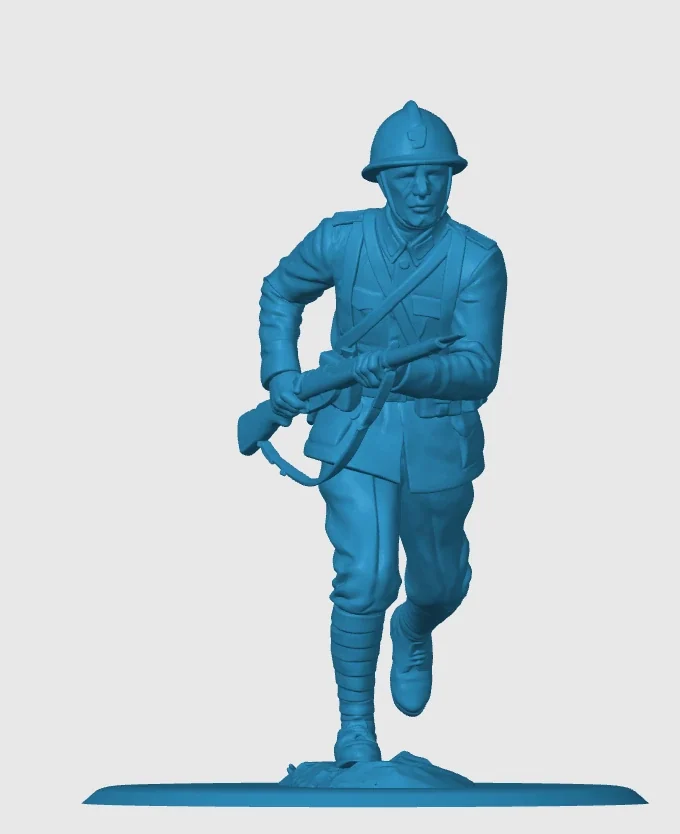 View 3 of WWI Italian Infantry running