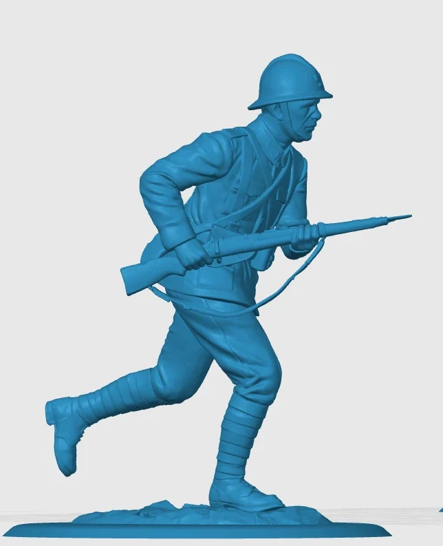 View 4 of WWI Italian Infantry running