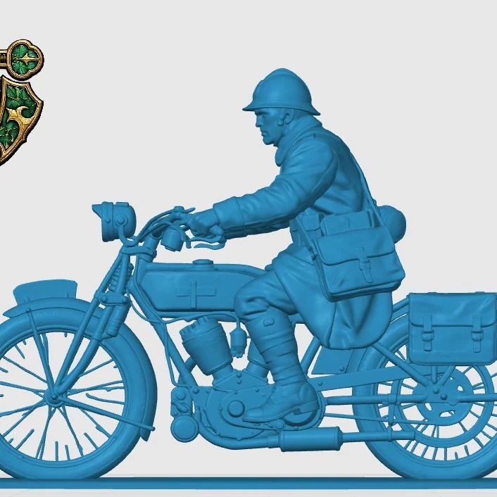 View 5 of WW1 French Messenger on Motorbike