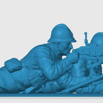 View 5 of WW1 French Machine Gunner