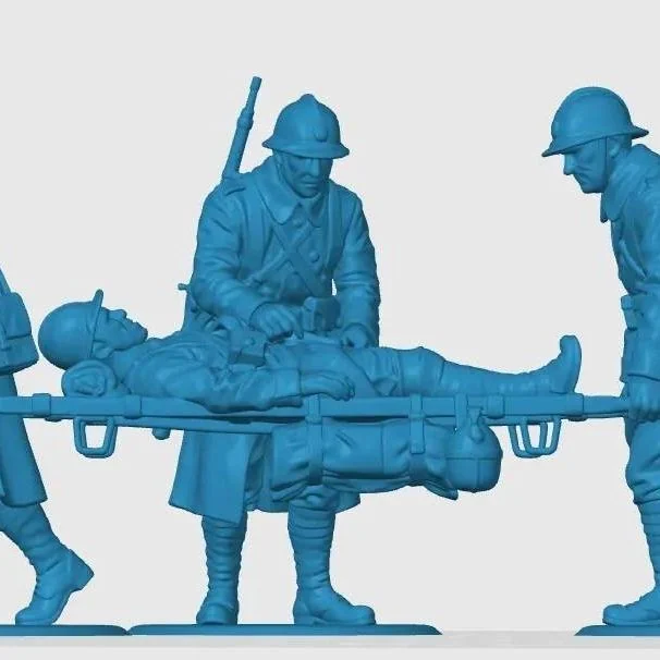 Vista 7 de WW1 French Stretcher Crew and Medic