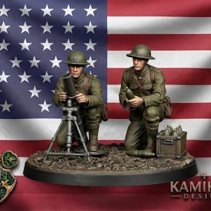WW1 American Infantry Mortar Crew