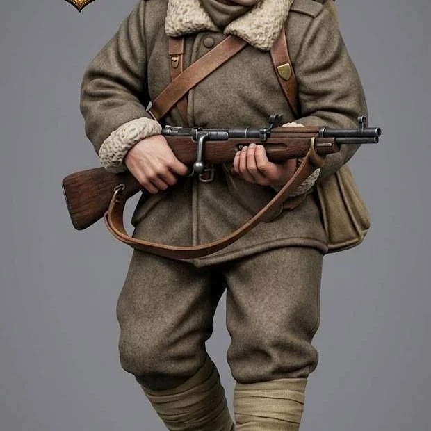 Vista 3 de WW1 Russian Soldier