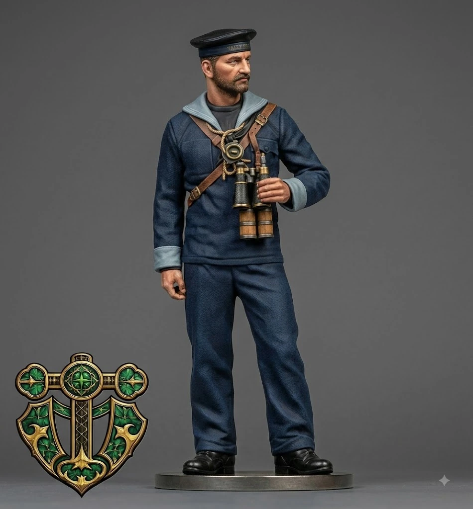 View 2 of WWI British Navy Sailor